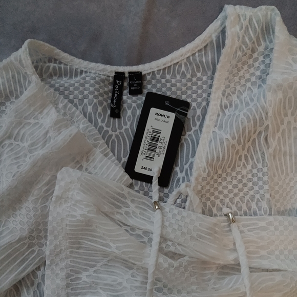 NWT Portocruz Lace up tunic - Picture 2 of 7